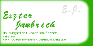 eszter jambrich business card
